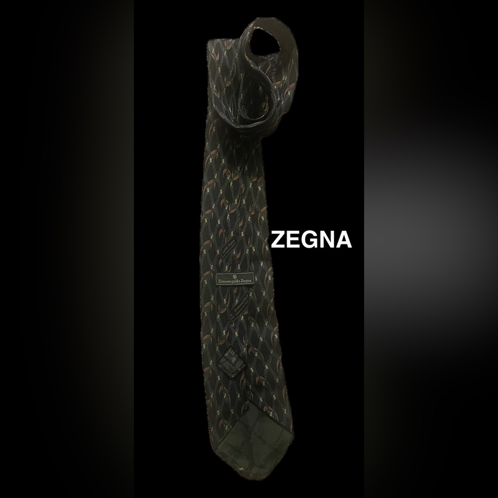Ermenegildo Zegna Necktie Green Silk